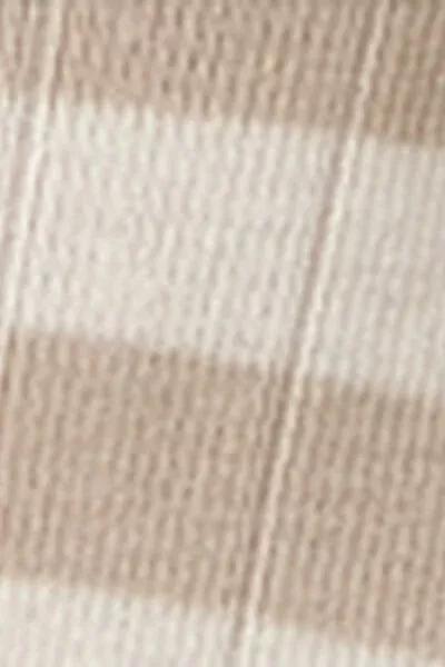 Beige Striped Cotton Socks, 5501_172D, large image number 3
