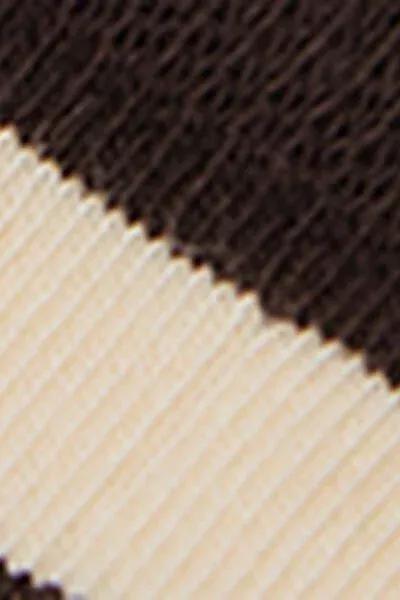 Brown Striped Cotton Socks, 5501_283D, large image number 3