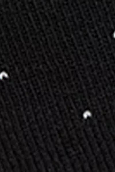 Black Micro Polka Dot Cotton Socks, 5501_460D, large image number 3