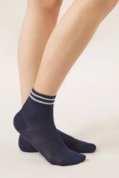 Navy Sporty Cotton Socks, 5501_462D, medium