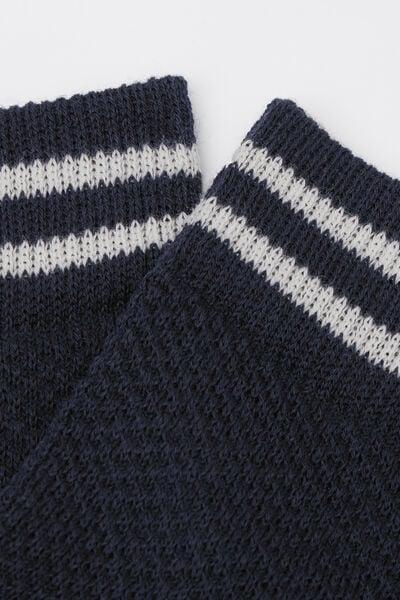 Navy Sporty Cotton Socks, 5501_462D, large image number 1