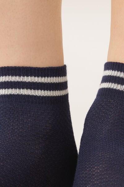 Navy Sporty Cotton Socks, 5501_462D, medium