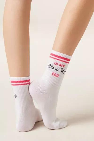 White Short Cotton Socks, 5501_639D, large image number 0