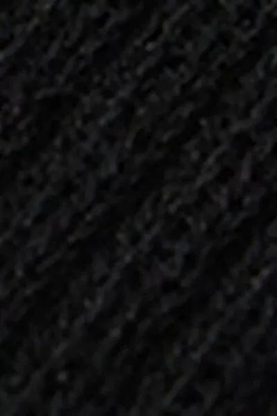 Black Ribbed Cotton Socks, 5501_460D, large image number 3