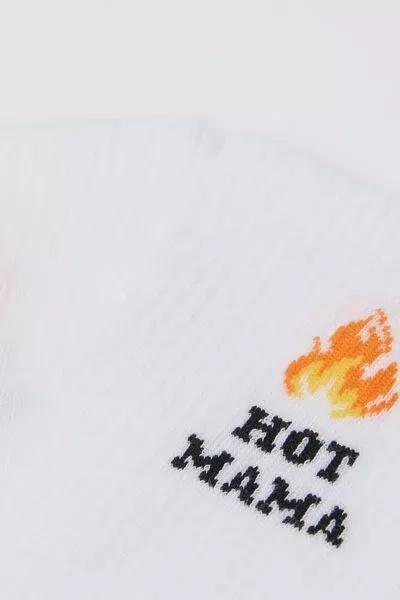 White Soft Ribbed Short Cotton Socks, 5501_647D, large image number 2