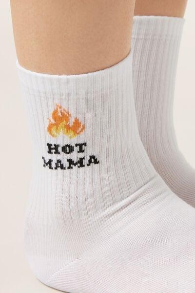 White Soft Ribbed Short Cotton Socks, 5501_647D, large image number 3