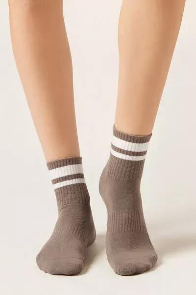Beige Sport Cotton Socks, 5501_602D, large image number 0
