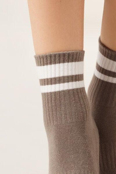 Beige Sport Cotton Socks, 5501_602D, large image number 2