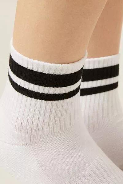 White Sport Cotton Socks, 5501_9197, large image number 2