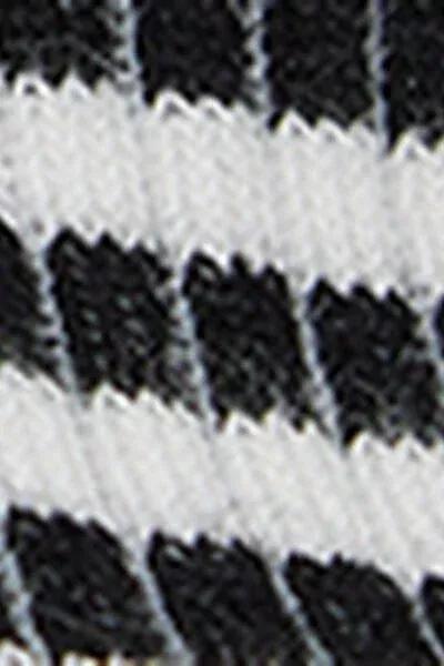 Cream/Black Striped Cotton Socks, 5501_656D, large image number 3