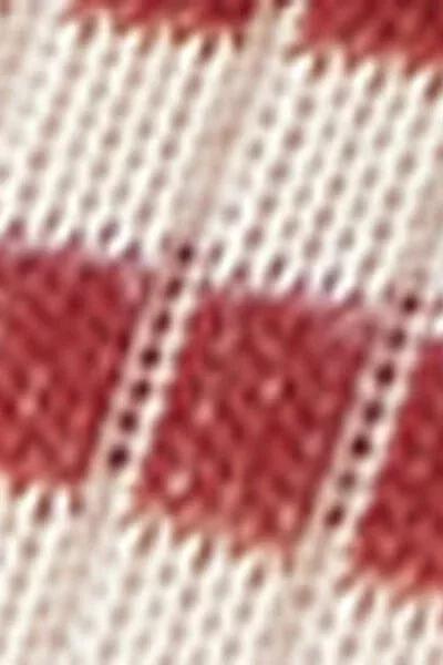 Cream/Red Striped Bow Detail Socks, 5501_658D, large image number 3