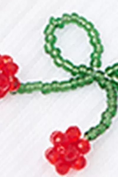 White Cherry Applique Cotton Socks, 5501_671D, large image number 4