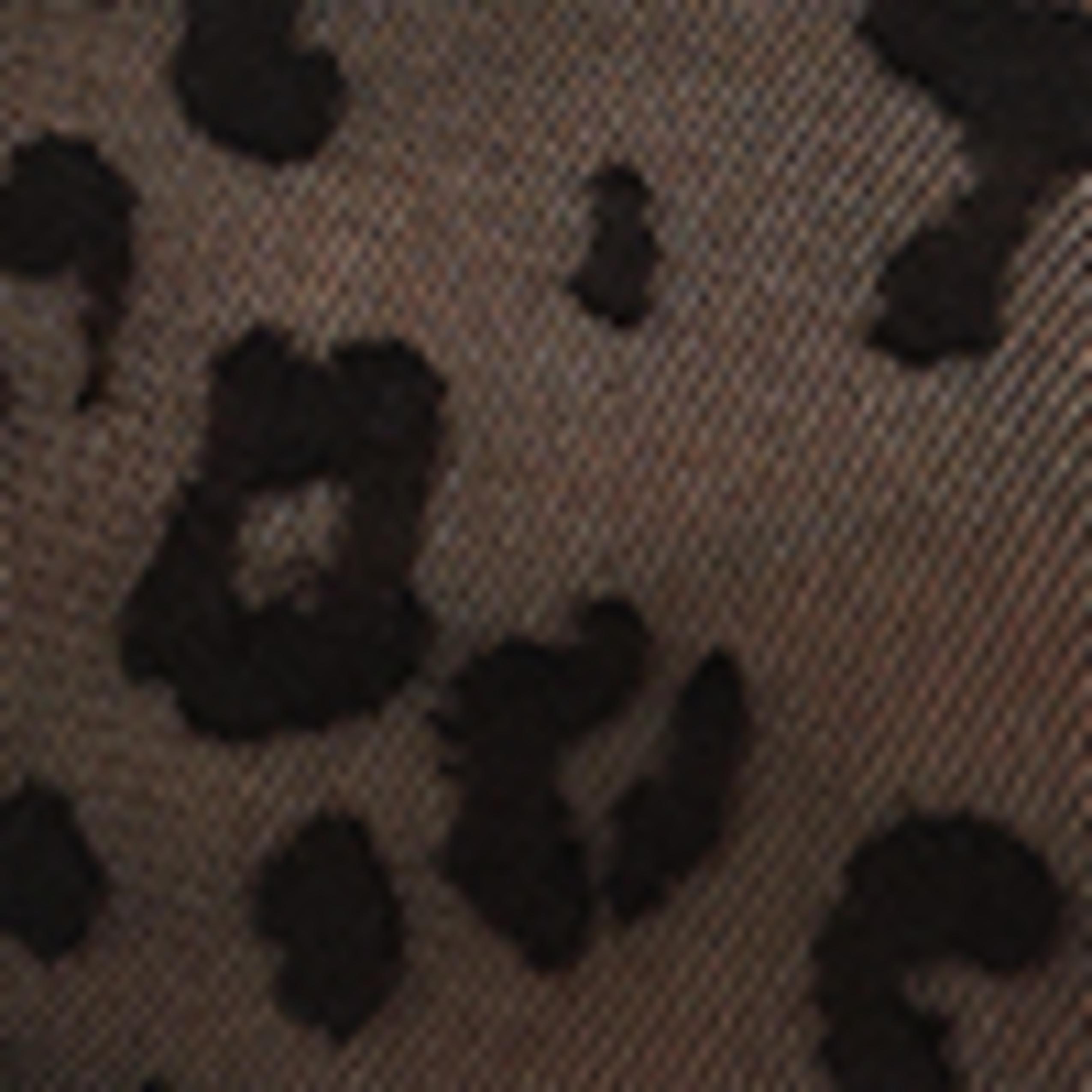 Spotted Black Patterned Sheer Socks, Women - One-Size, , large image number 2