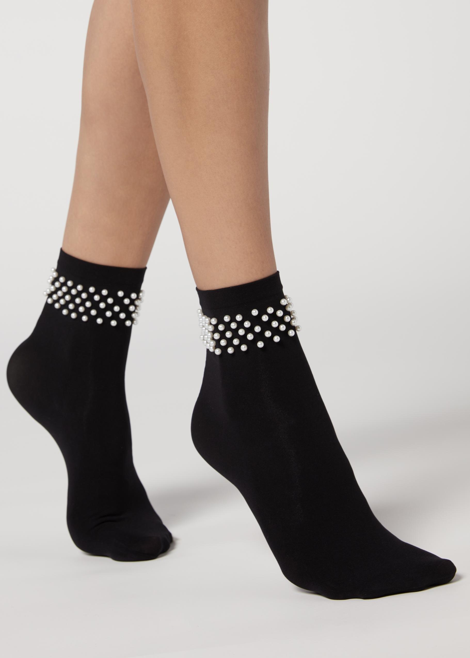 sheer pearl socks