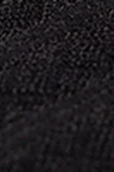 Black Vertical Argyle Patterned Eco Ankle Socks, 5501_5068, large image number 3