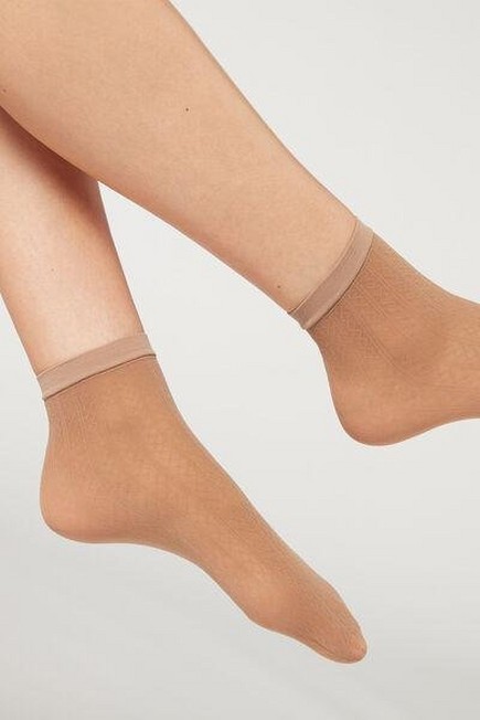 Calzedonia - Beige Patterned Eco Ankle Socks