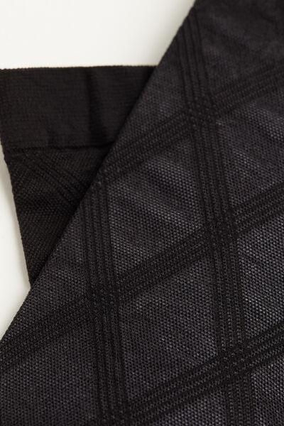 Black Eco Diamond Mesh Short Socks, 5501_5175, large image number 2