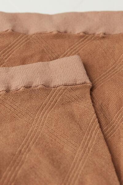 Brown Eco Leopard Mesh Short Socks, 5501_5176, large image number 1
