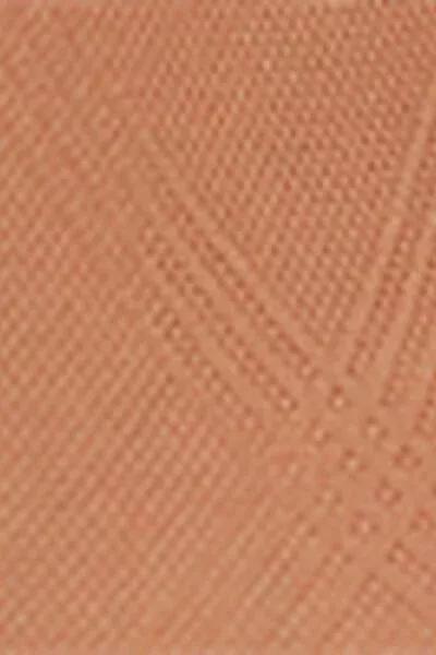 Brown Eco Leopard Mesh Short Socks, 5501_5176, large image number 2