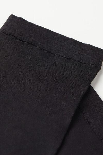 Black Animal Print Sheer Short Socks, 5501_5270, large image number 2