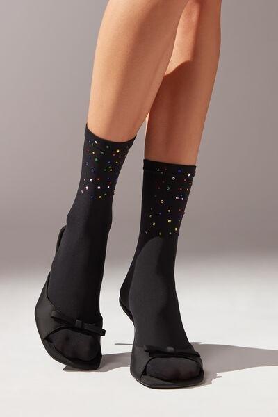 Sheer Short Socks with Rhinestones - Short socks - Calzedonia
