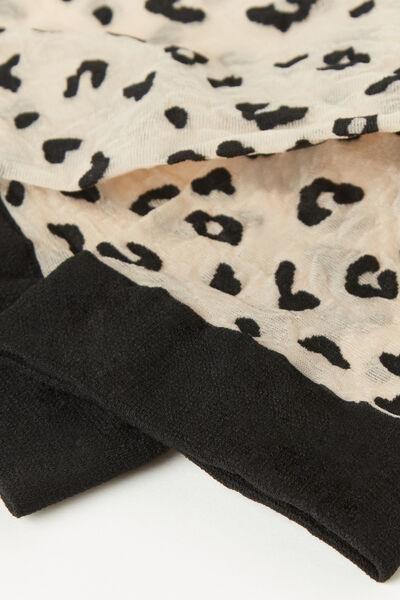 Calzedonia - 15 Denier Animal Pattern Sheer Short Socks, Black