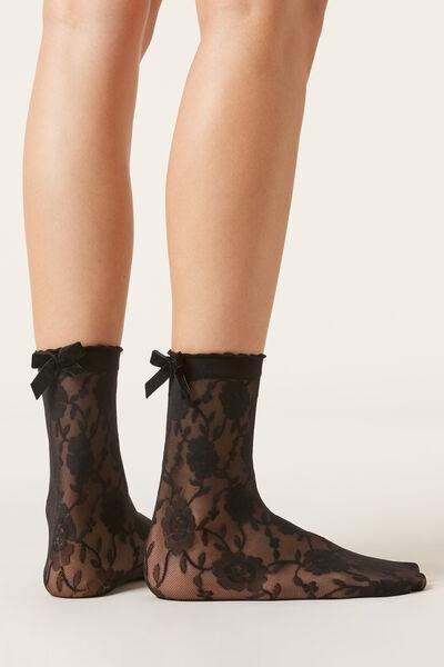 Black Lace Socks, 5501_5416, large image number 1
