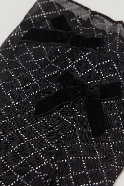 Black Diamond Pattern Short Socks, 5501_008F, large image number 2