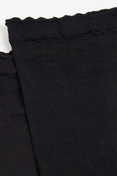 Black Polka Dot Pattern Socks, 5501_5018, large image number 1
