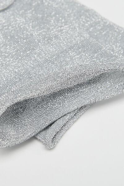 Grey Opaque Glitter Socks, 5501_4082, large image number 2