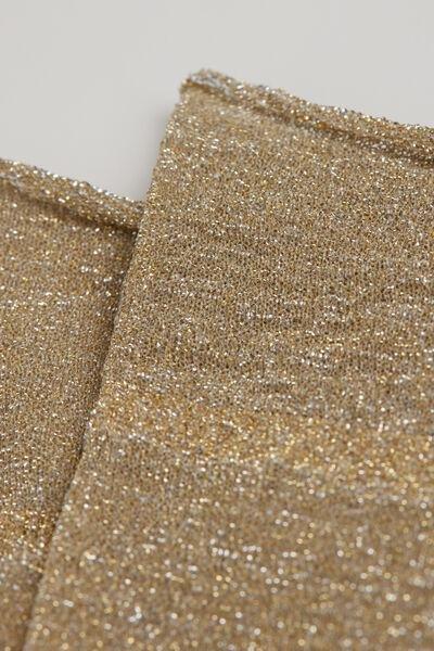 Beige Opaque Glitter Socks, 5501_4083, large image number 2