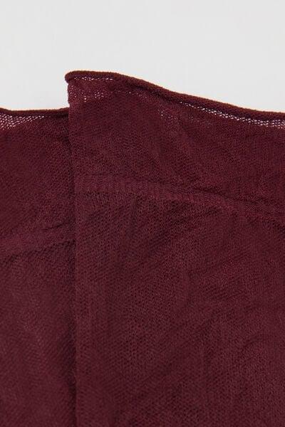 Burgundy Sheer Glitter Socks, 5501_5456, large image number 2