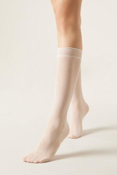 White Sheer Glitter Socks, 5501_5457, large image number 0