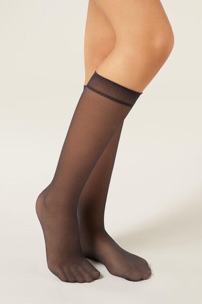 Navy Sheer Socks, 5501_5557, large image number 0