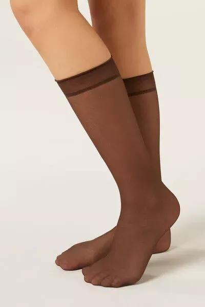 Beige Velato Caffe Sheer Socks, 5501_5558, medium