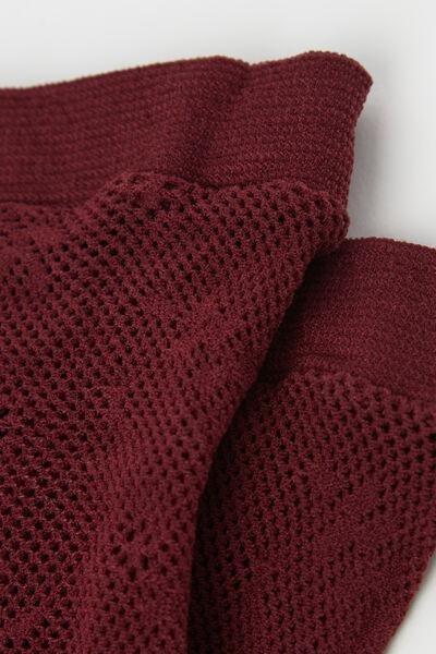 Purple Floral Pattern Socks, 5501_5286, large image number 2