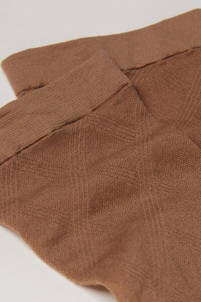 50 Denier Short Fishnet Socks, Beige, 5501_5474, large image number 1