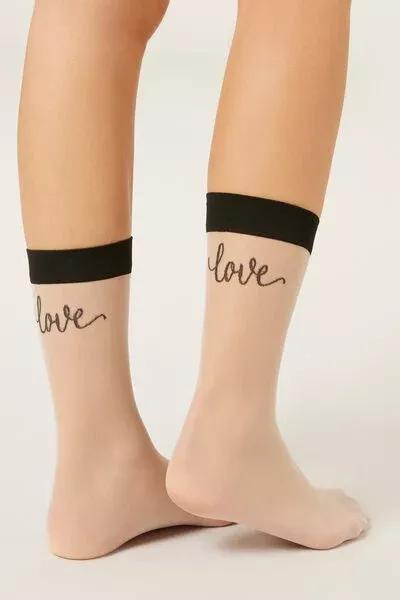 15 Denier Sheer Short Socks, Black, 5501_5544, large image number 0
