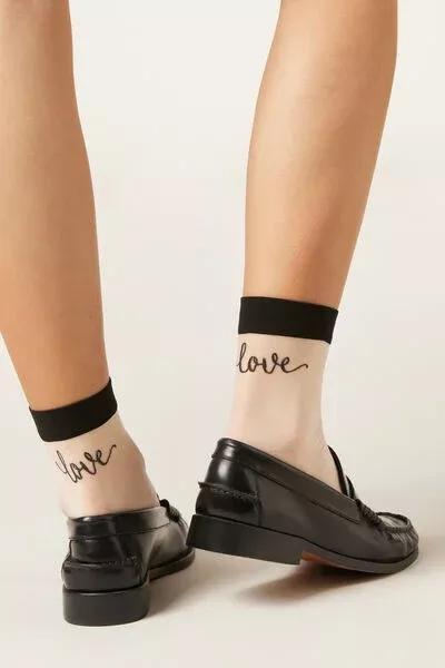 15 Denier Sheer Short Socks, Black, 5501_5544, large image number 1