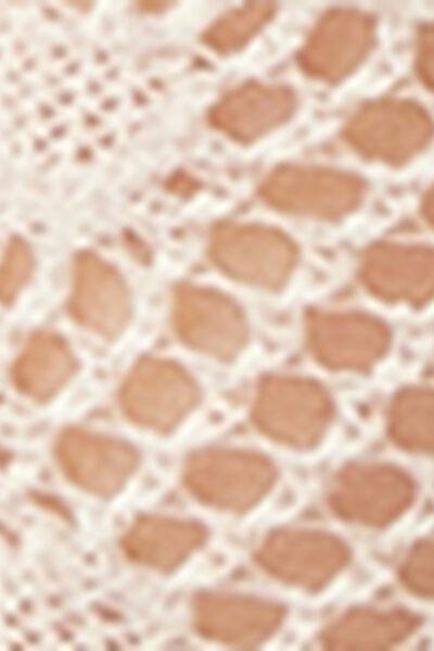Beige Floral Lace Socks, 5501_5404, large image number 4