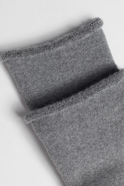 Grey Blend Long Thermal Cotton Socks - One-Size, , large image number 1