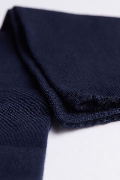 Blue Cashmere Mid-Calf Socks, , large image number 1