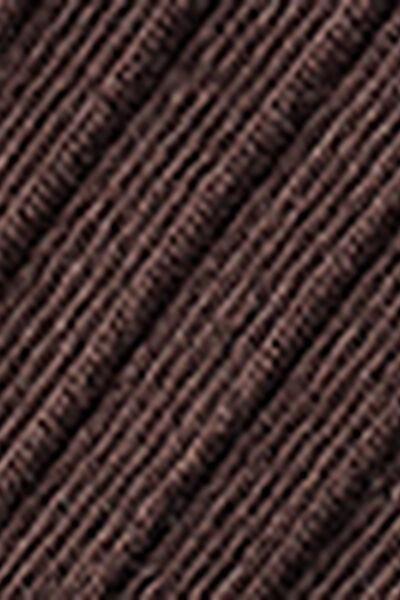 BROWN Ribbed Cashmere Long Socks, 5501_745, large image number 2