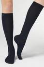 Blue Long Socks With Cashmere, Women