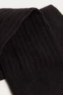 Calzedonia - جوارب طويلة سوداء مضلعة من الكشمير ، للنساء