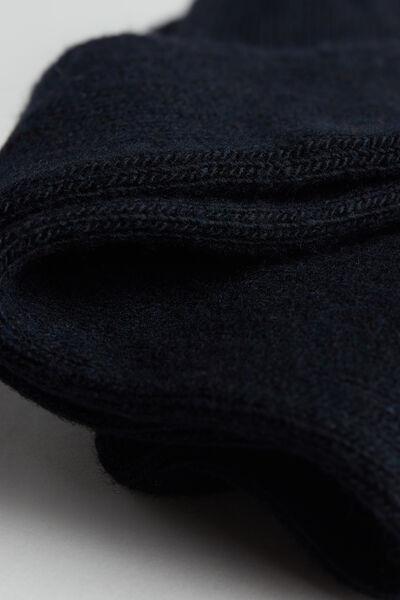 Blue Ribbed Long Socks, Blue, large image number 2