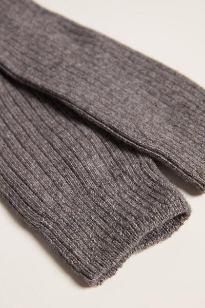 Calzedonia - Grey Blend Ribbed Long Socks - One-Size