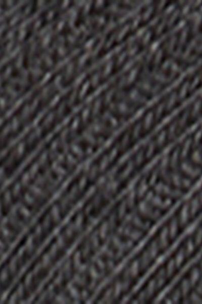 Grey Long Ribbed Socks, Charcoal Grey Blend, large image number 2
