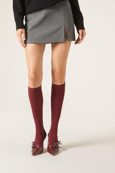 Red Cashmere Long Socks, , medium