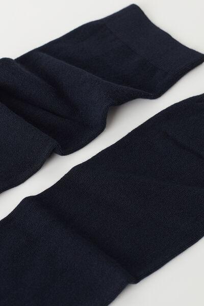 Blue Cashmere Long Socks, , large image number 2